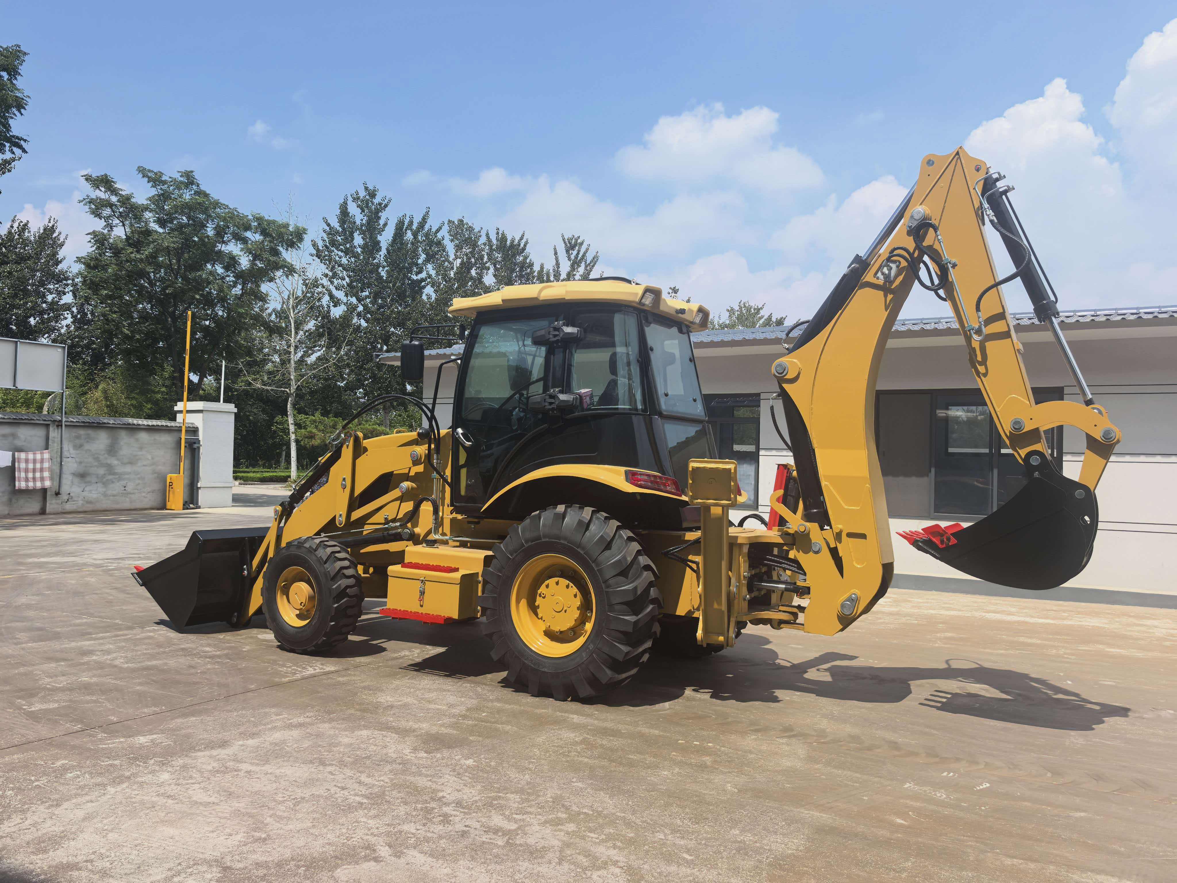 Retroescavadeira amarela Ray Bridge